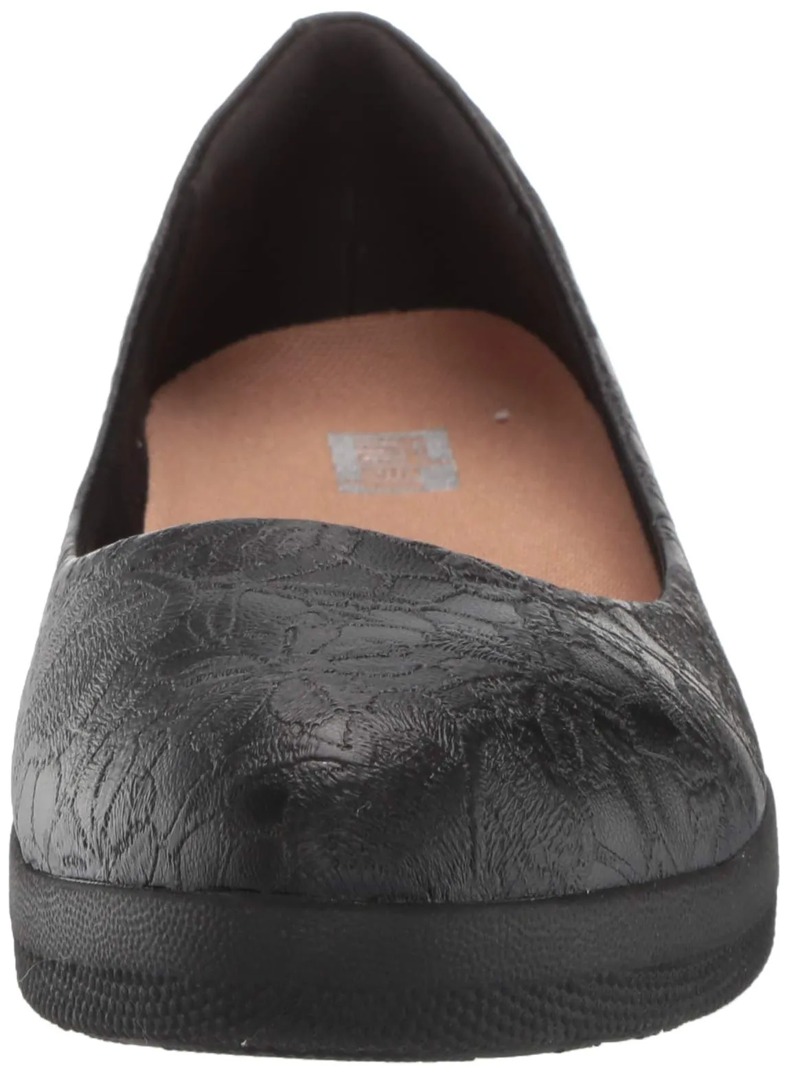 Slip Black Flower FitFlop Top-choice Varya 7.5 Cheap Ballet On Ballerinas Embossed Fashion Flat 