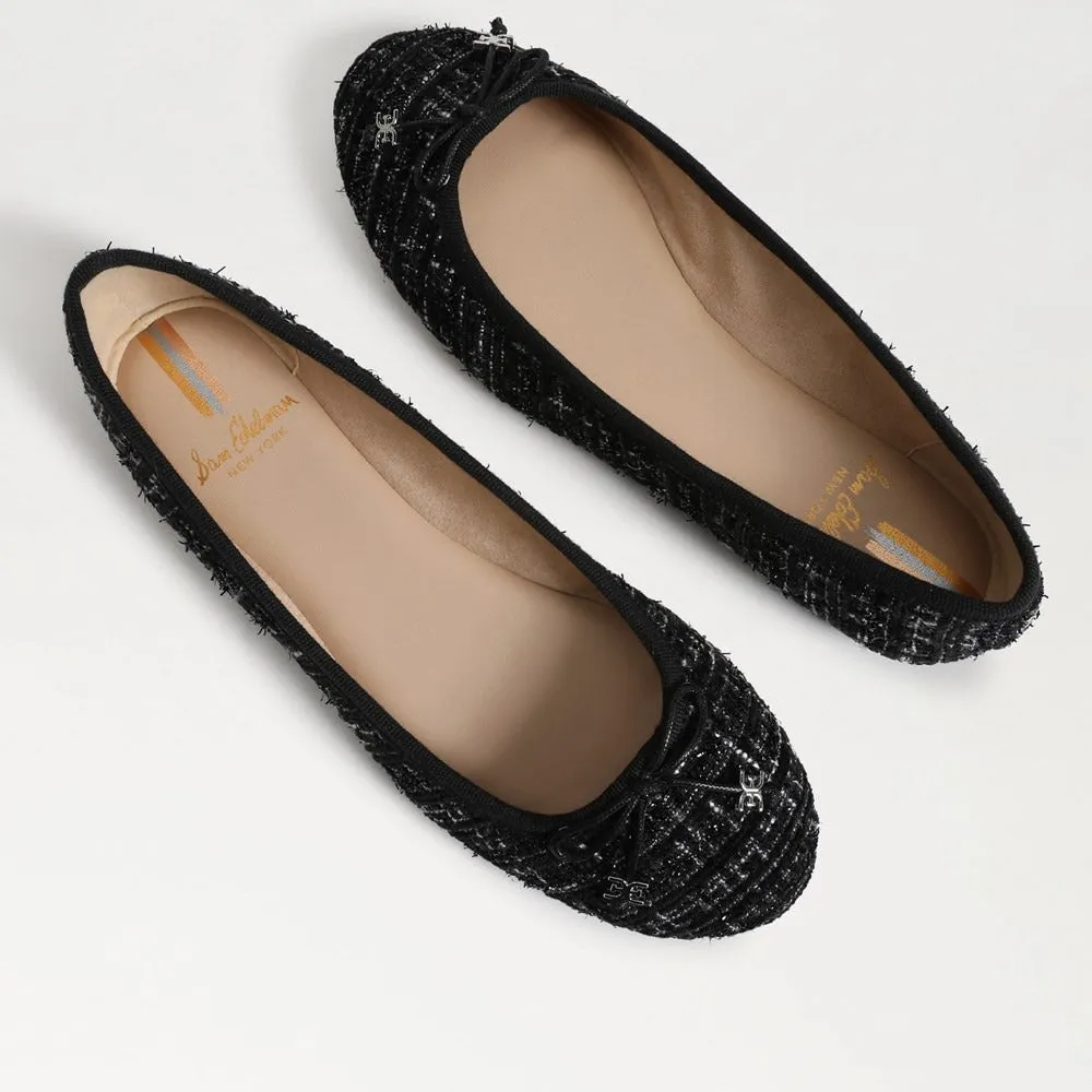 Slip Flexible Luxe Varied selection Felicia On Ballet Flats Sam Toe Rounded Multi Enormous discount Black Edelman