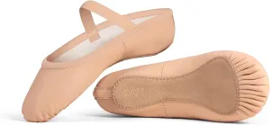 Slip-On Soft Leather Full Sole Ballet Dance Shoe