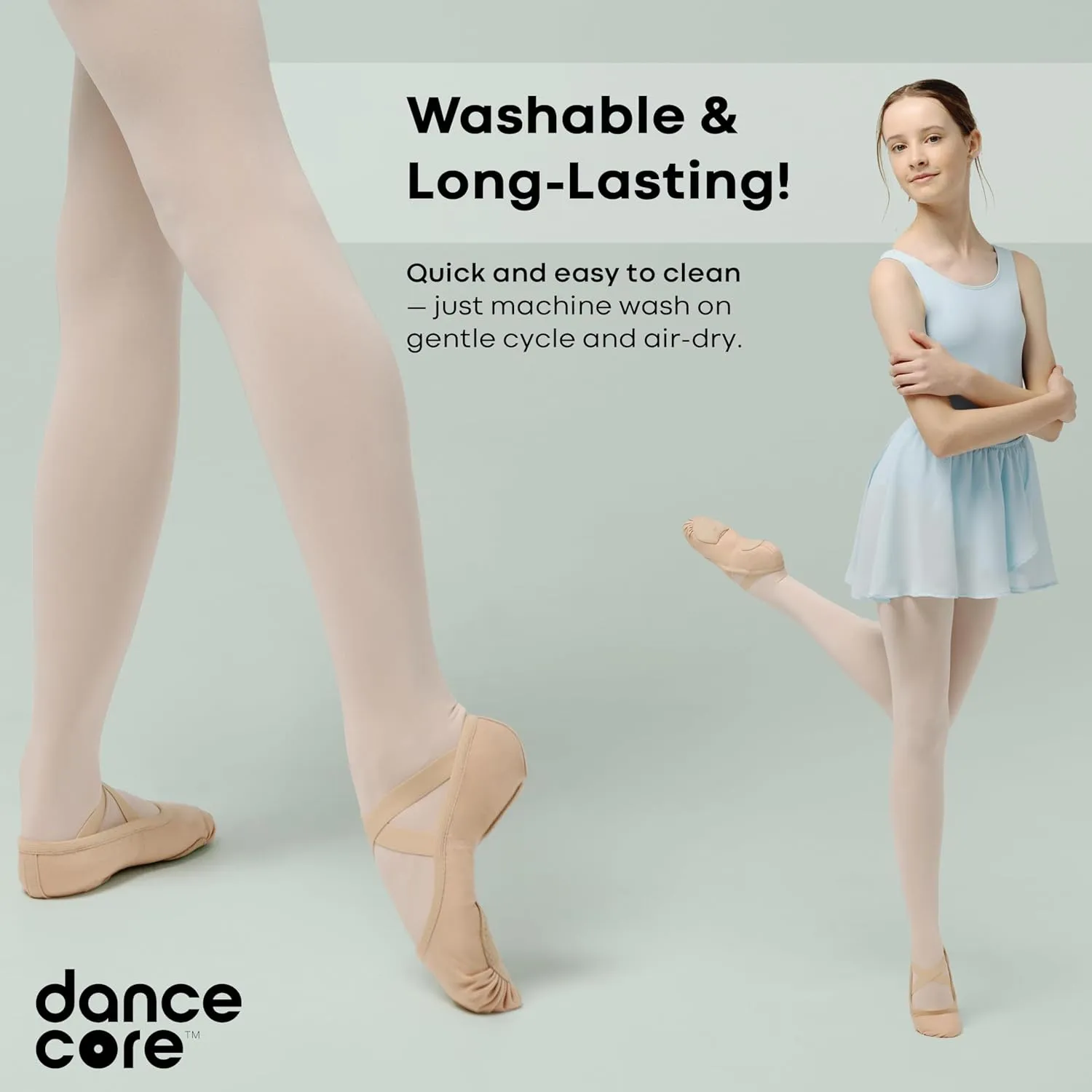 Slip-On Soft Leather Full Sole Ballet Dance Shoe
