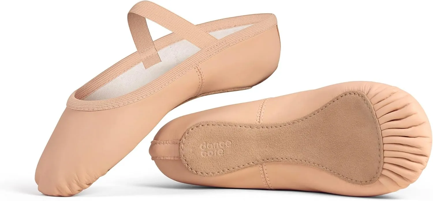 Slip-On Soft Leather Full Sole Ballet Dance Shoe
