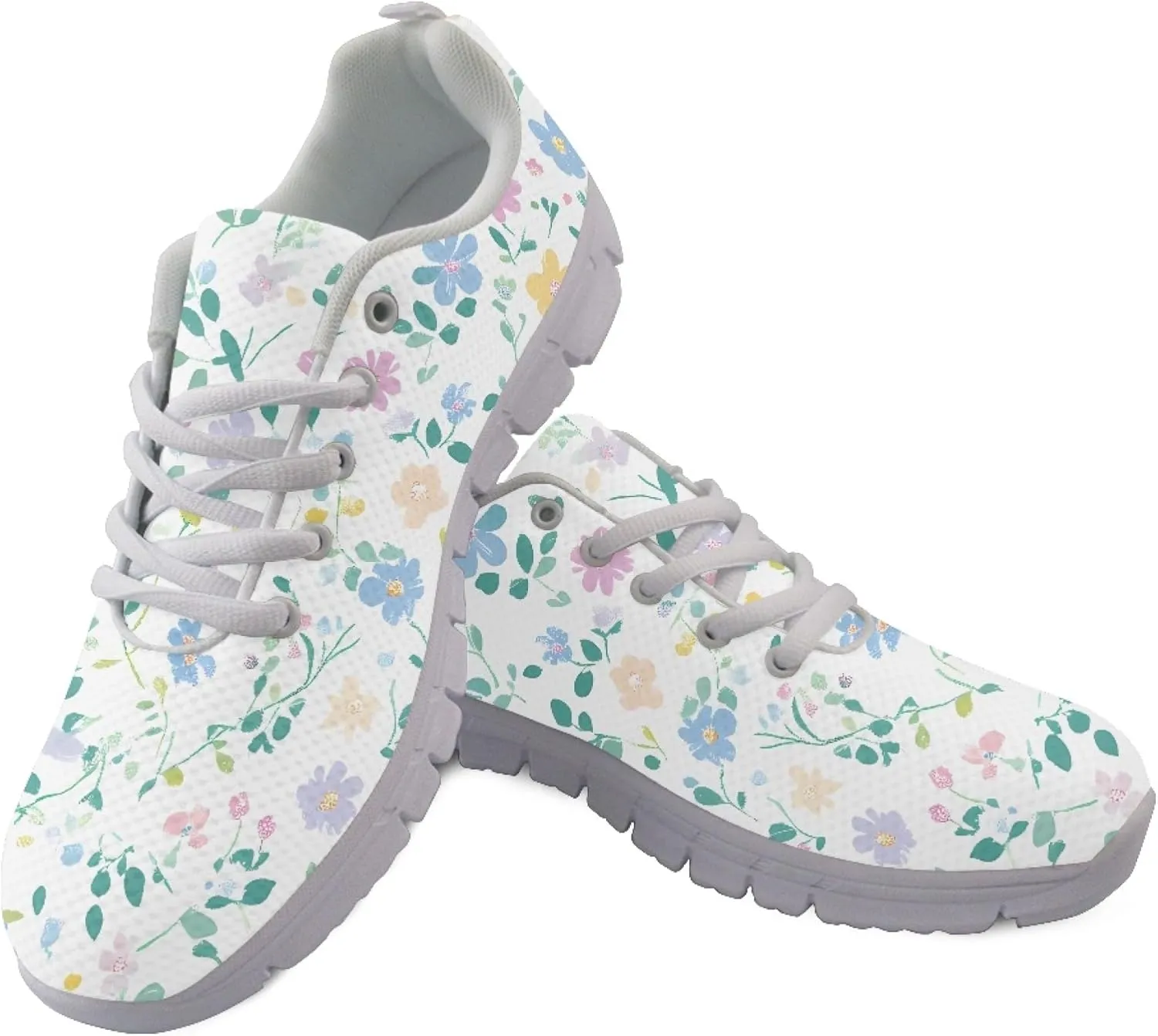 Sports Shoes for Women Trainer Running Travel Sneaker Causal Walking Low Heel Lace Up Teens Adults Sneakers Breathable