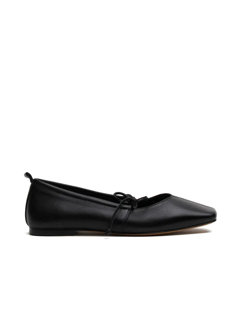 SQUARE TOE FLAT BLACK