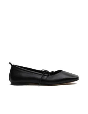 SQUARE TOE FLAT BLACK