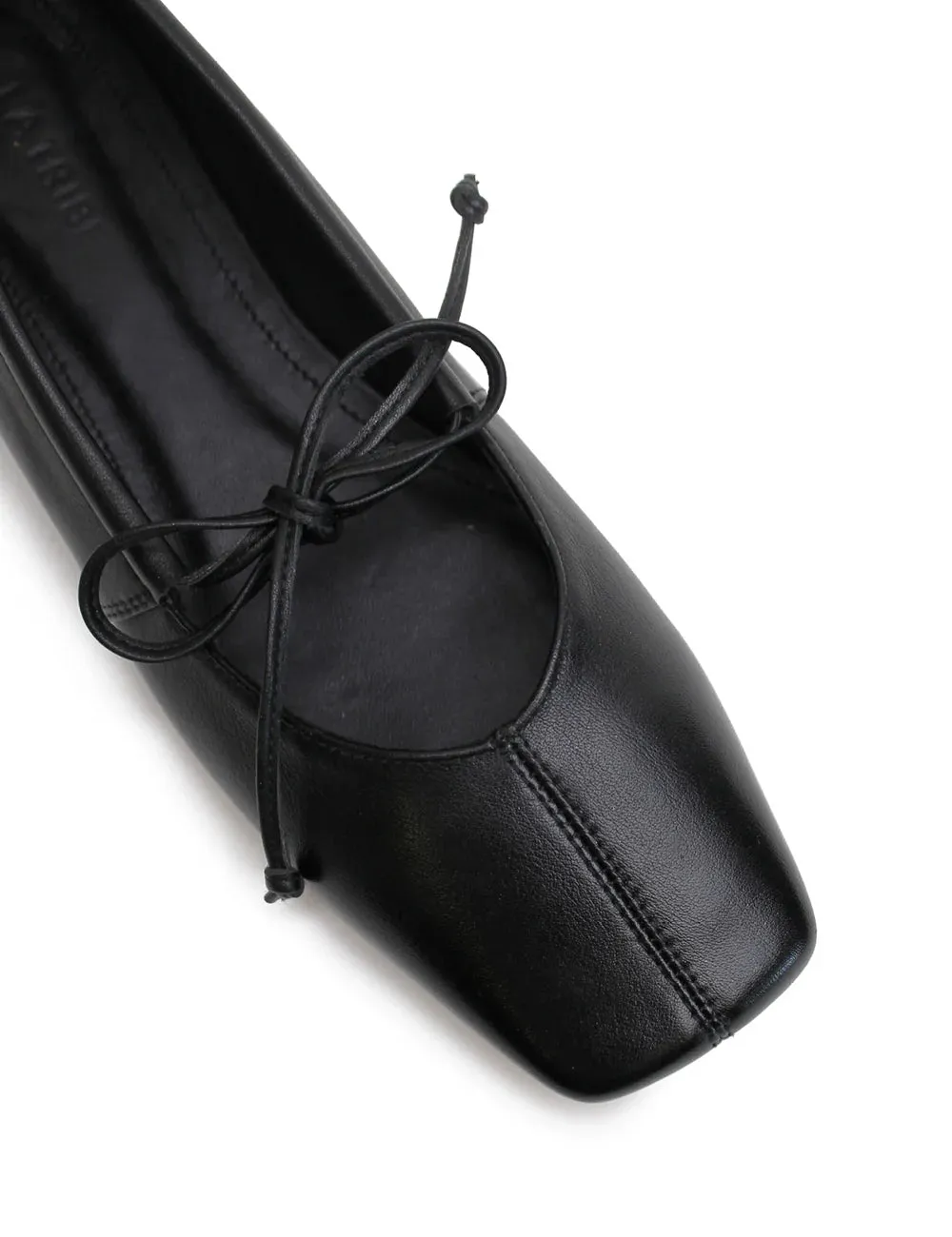 SQUARE TOE FLAT BLACK