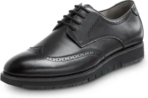 SR Max Durham, Men's, Black, Wingtip Dress Style Soft Toe Slip Resistant Work Shoe