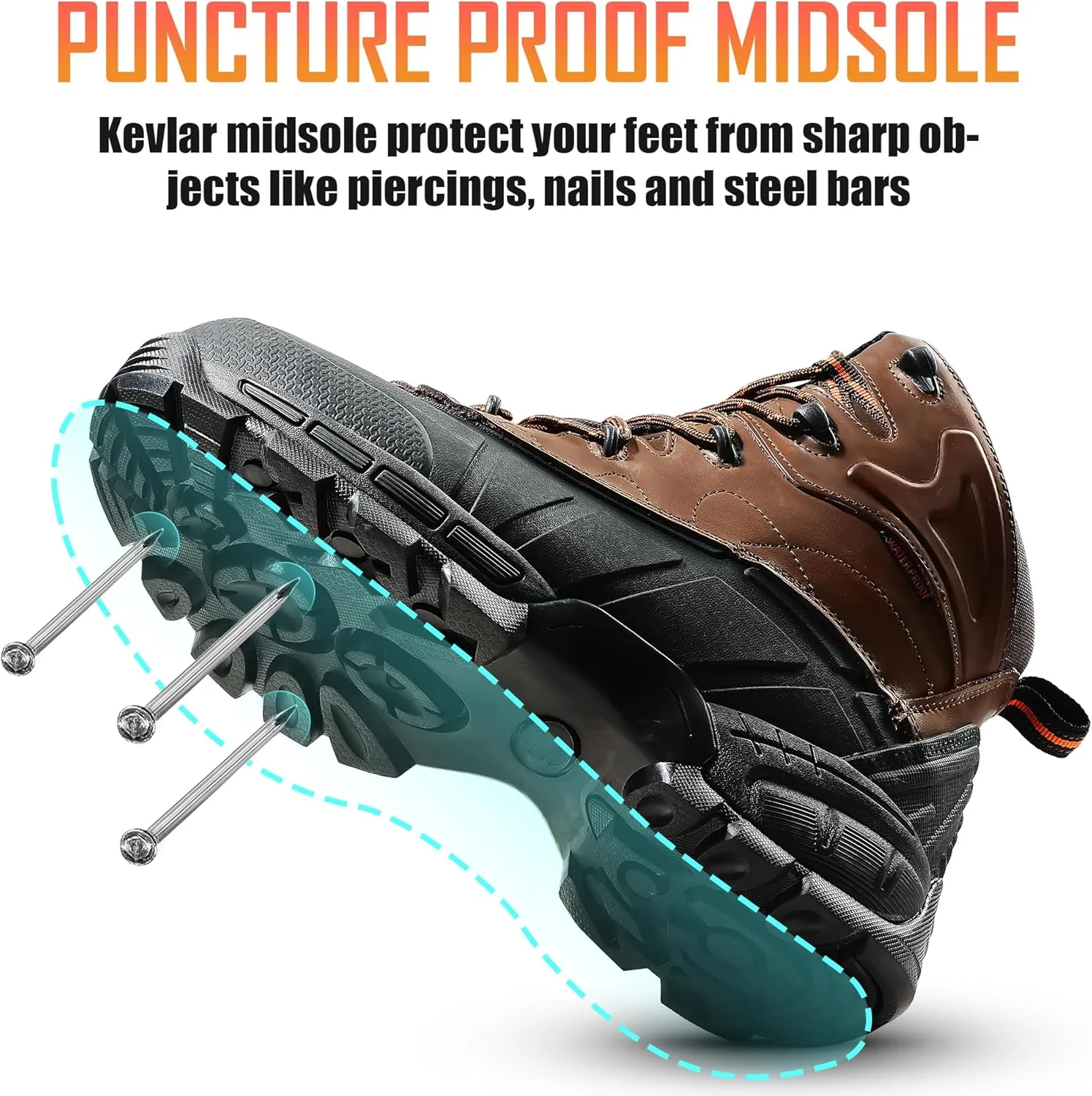Steel Toe Shoes for Men Indestructible Puncture Proof Work Shoes Slip-Resistant Electrical Resistance Safety Shoe
