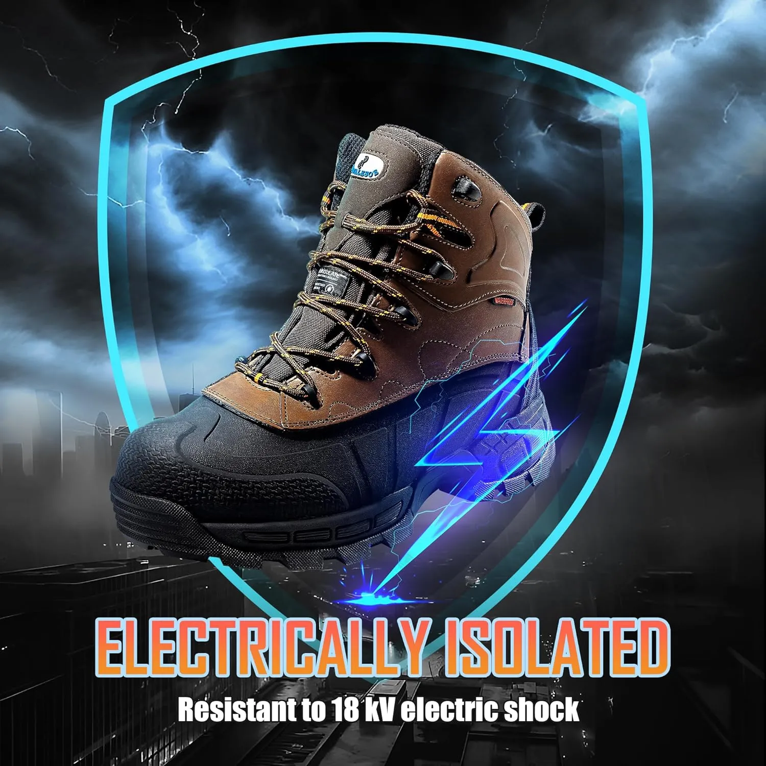 Steel Toe Shoes for Men Indestructible Puncture Proof Work Shoes Slip-Resistant Electrical Resistance Safety Shoe