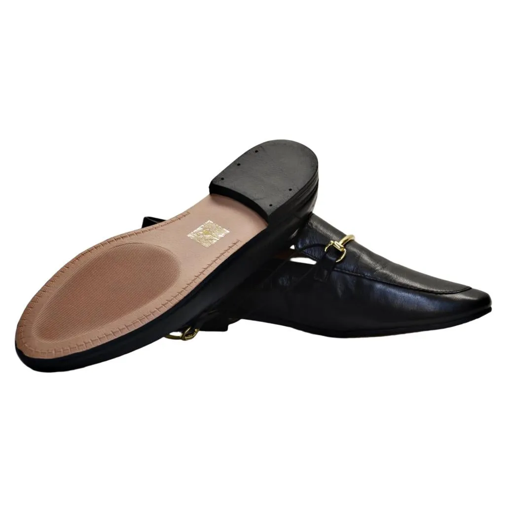 Steve Madden Ladies Leather Mule Slip On Shoe Black 10M