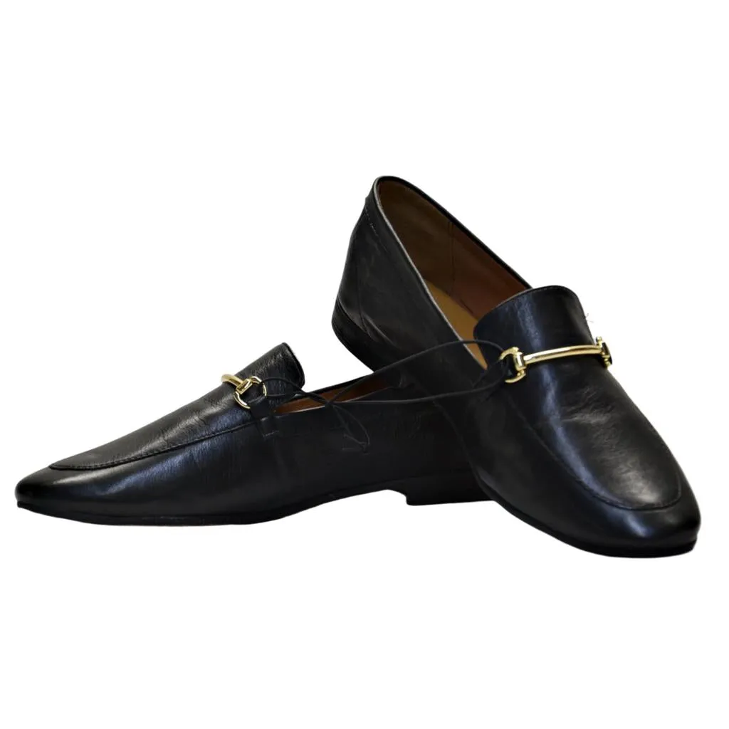 Steve Madden Ladies Leather Mule Slip On Shoe Black 10M