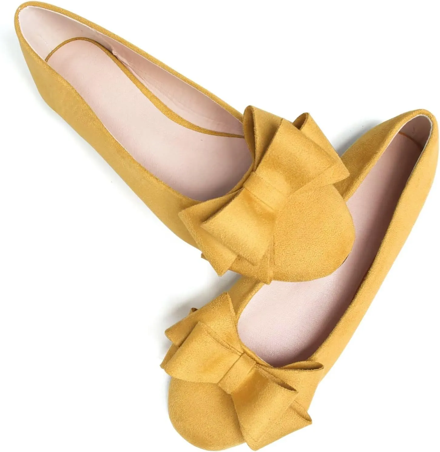 Stunner Women's Dress Flats Cute Round Toe Bowknot Flats Comfortable Ballet Flats Casual Slip On Flat Shoes