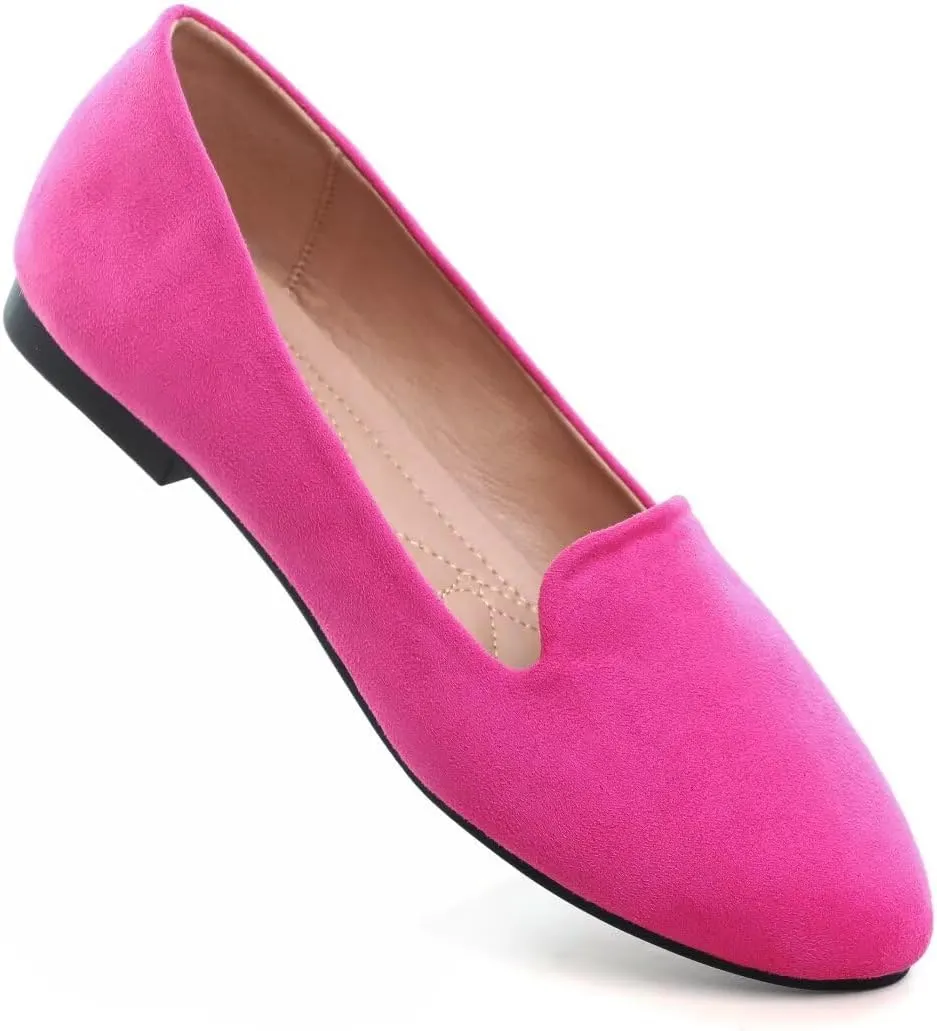 Stunner Women's Flats Classic Candy Colored Cute Slip On Ballet Shoes Soft Solid Dress Flat Shoes