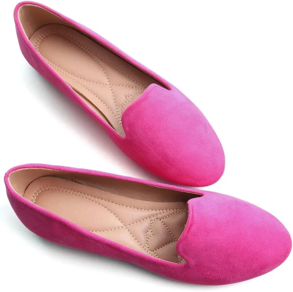 Stunner Women's Flats Classic Candy Colored Cute Slip On Ballet Shoes Soft Solid Dress Flat Shoes