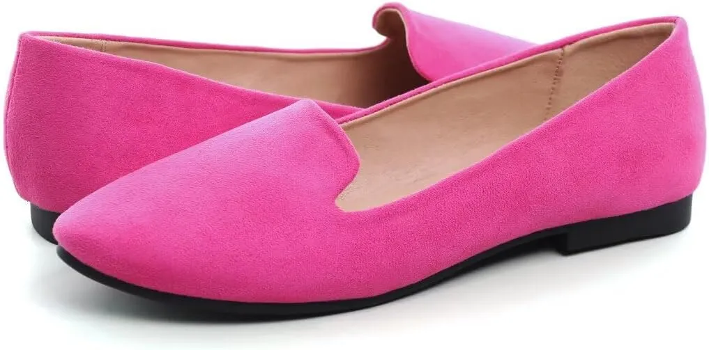 Stunner Women's Flats Classic Candy Colored Cute Slip On Ballet Shoes Soft Solid Dress Flat Shoes