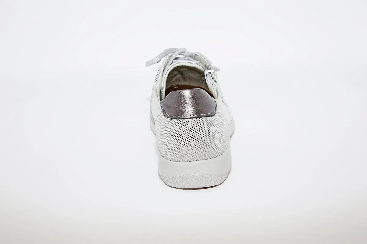 SUAVE - FLAT LACED CASUAL SHOE - SILVER MULTI