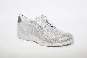 SUAVE - FLAT LACED CASUAL SHOE - SILVER MULTI