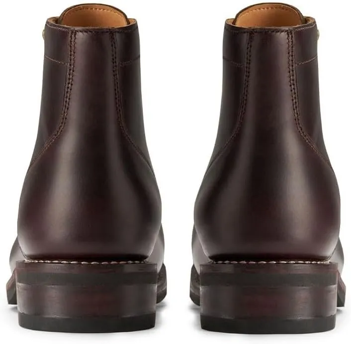 SUREWAY 6" Men's Lace-up Ankle Boots - Cap Toe, Captain Genuine Leather Lace up Chukka Boots for Men,Classic Comfort Oxford Style Footwear
