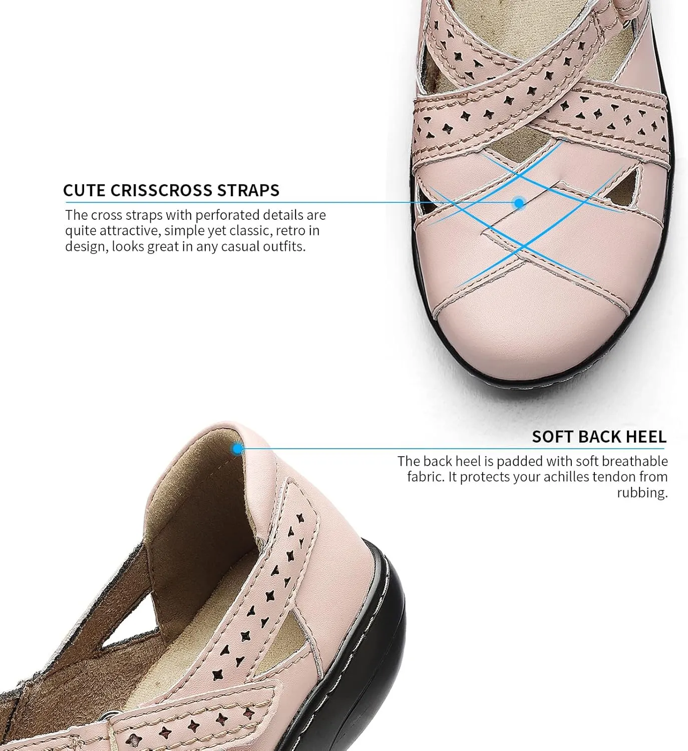 TERRIKAT Women's Casual Loafers Cute Slip On Comfort Walking Flats Leather Driving Moccasins Fashion Closed Toe Boat Shoes