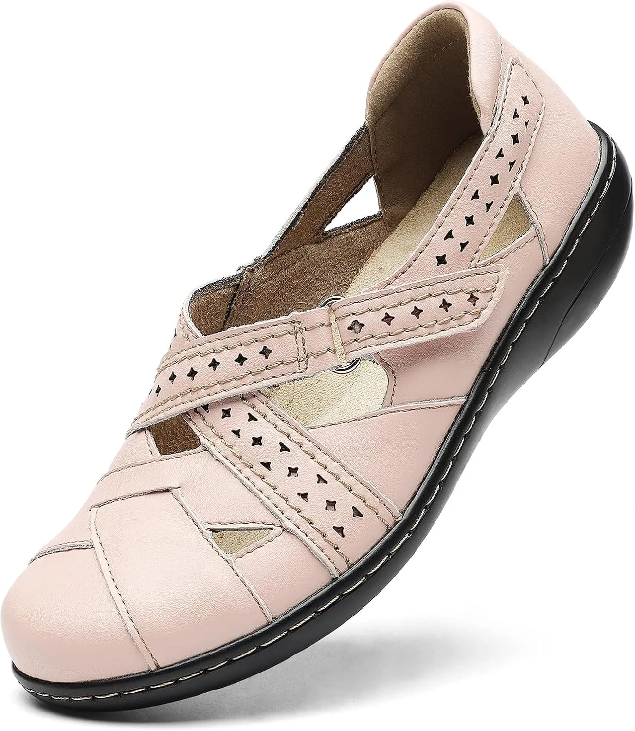 TERRIKAT Women's Casual Loafers Cute Slip On Comfort Walking Flats Leather Driving Moccasins Fashion Closed Toe Boat Shoes