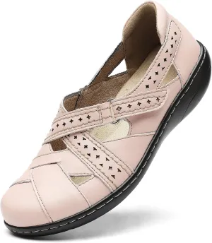 TERRIKAT Women's Casual Loafers Cute Slip On Comfort Walking Flats Leather Driving Moccasins Fashion Closed Toe Boat Shoes