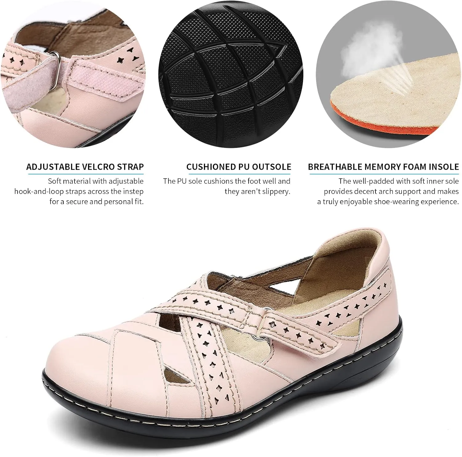 TERRIKAT Women's Casual Loafers Cute Slip On Comfort Walking Flats Leather Driving Moccasins Fashion Closed Toe Boat Shoes
