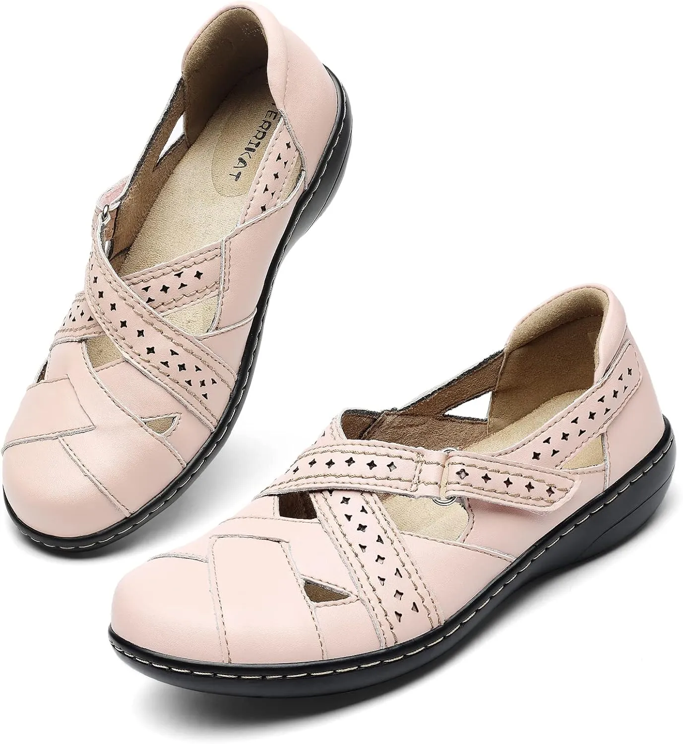 TERRIKAT Women's Casual Loafers Cute Slip On Comfort Walking Flats Leather Driving Moccasins Fashion Closed Toe Boat Shoes