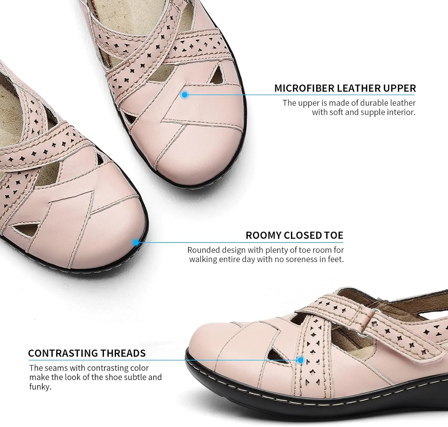 TERRIKAT Women's Casual Loafers Cute Slip On Comfort Walking Flats Leather Driving Moccasins Fashion Closed Toe Boat Shoes