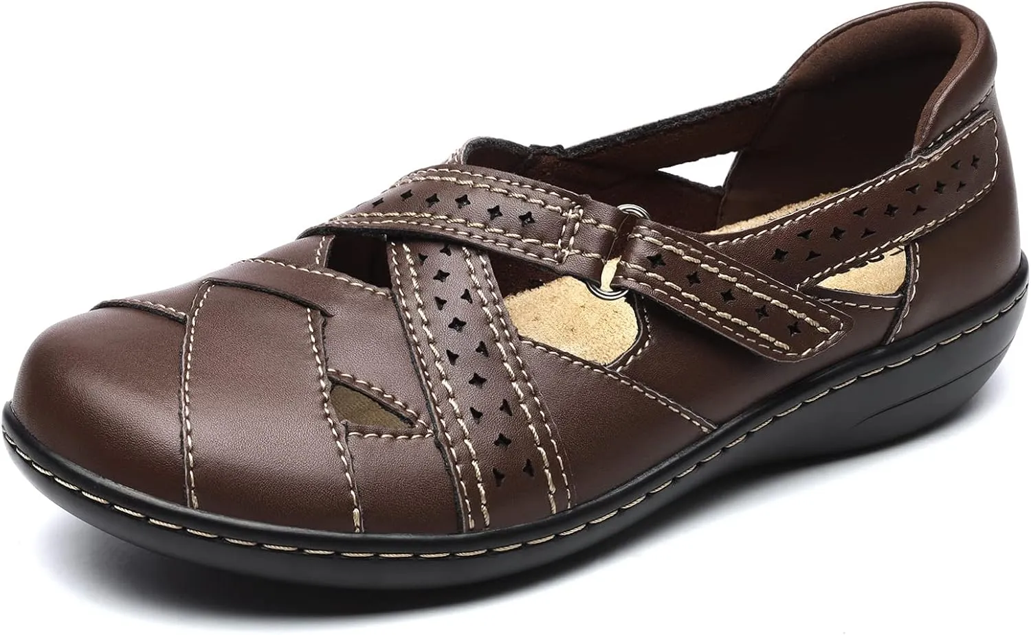 TERRIKAT Women's Casual Loafers Cute Slip On Comfort Walking Flats Leather Driving Moccasins Fashion Closed Toe Boat Shoes