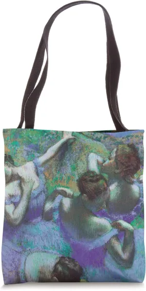 The Blue Dancers by Edgar Degas, Ballerina Ballet Fine Art Tote Bag