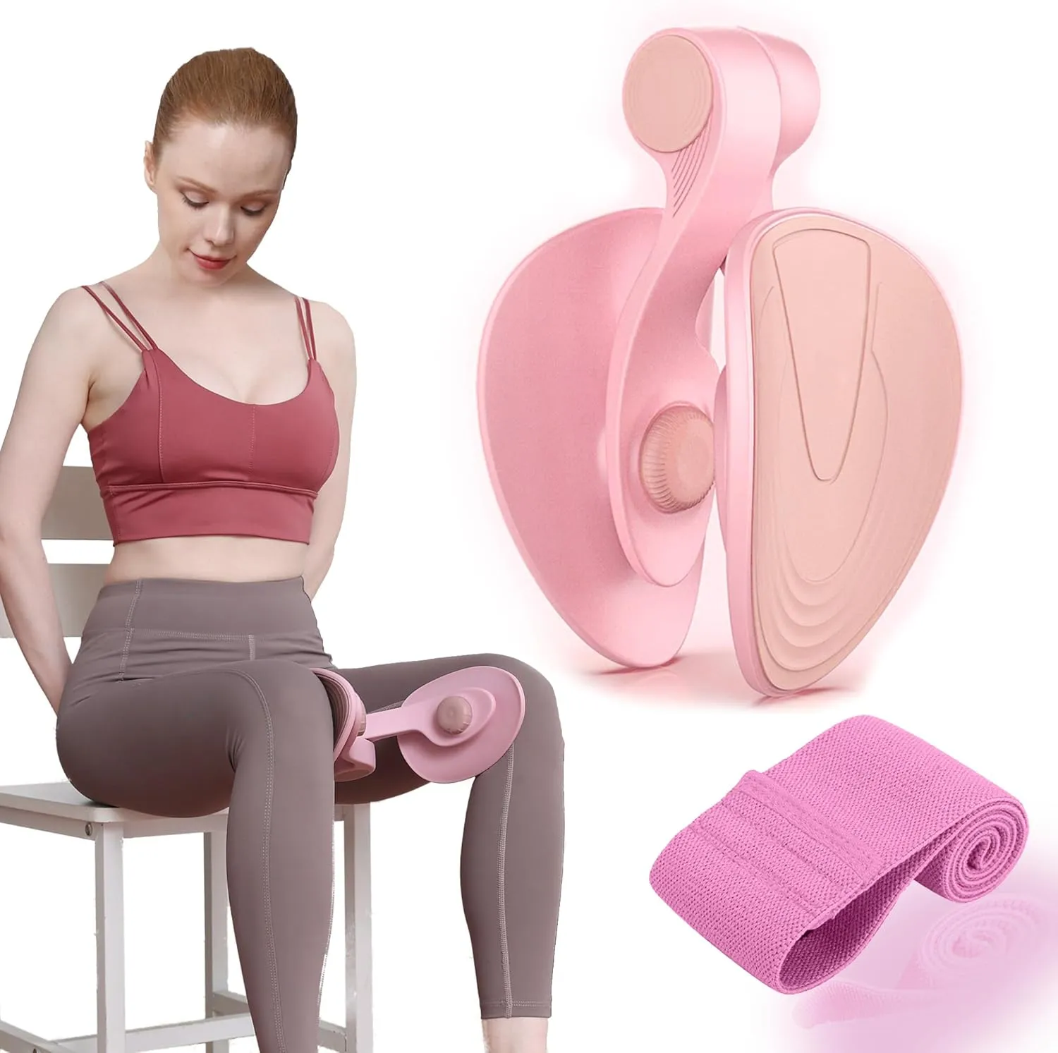 Thigh Master Thigh Exerciser&Resistance Bands，Thigh Toner，Inner Thigh Exercise Equipment，Kegel Exercise Products for Women Tightening，Thigh Exercise Equipment Upgrade 26 Pounds
