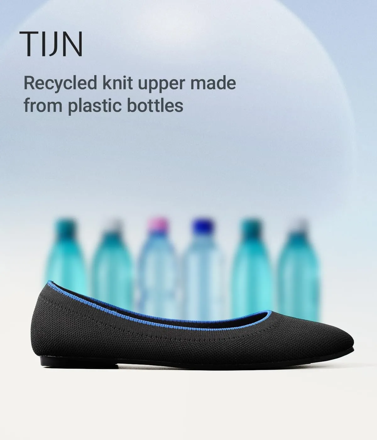 TIJN Women's Machine Washable Ballet Flats Shoes Comfortable Casual Slip on Flats Round-Toe Style(Celexa)