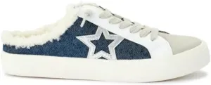 Time and Tru Women's Casual Sneaker Sherpa Mule Slip On Shoes