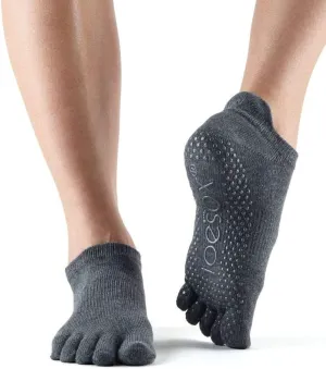 ToeSox Women's Low Rise Full Toe Grip Non-Slip for Ballet, Yoga, Pilates, Barre Toe Socks