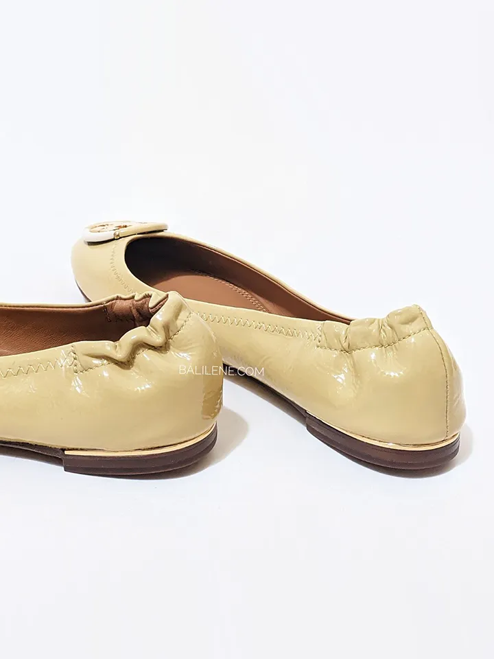 Tory Burch Multi-Logo Ballet Flat In Cornbread