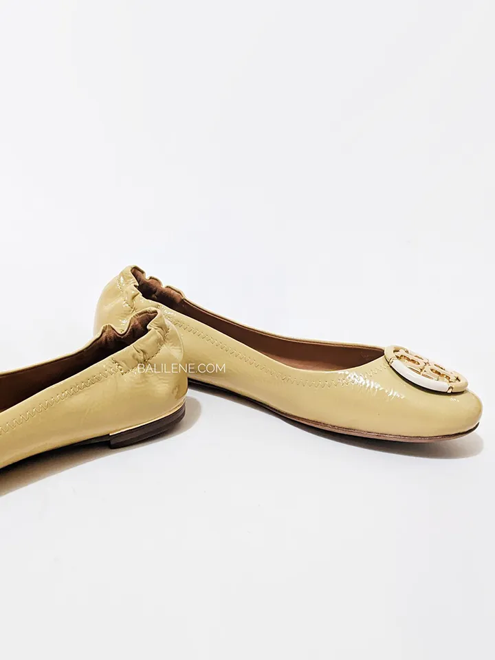 Tory Burch Multi-Logo Ballet Flat In Cornbread