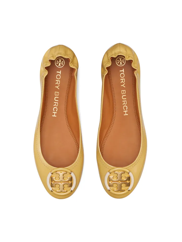 Tory Burch Multi-Logo Ballet Flat In Cornbread