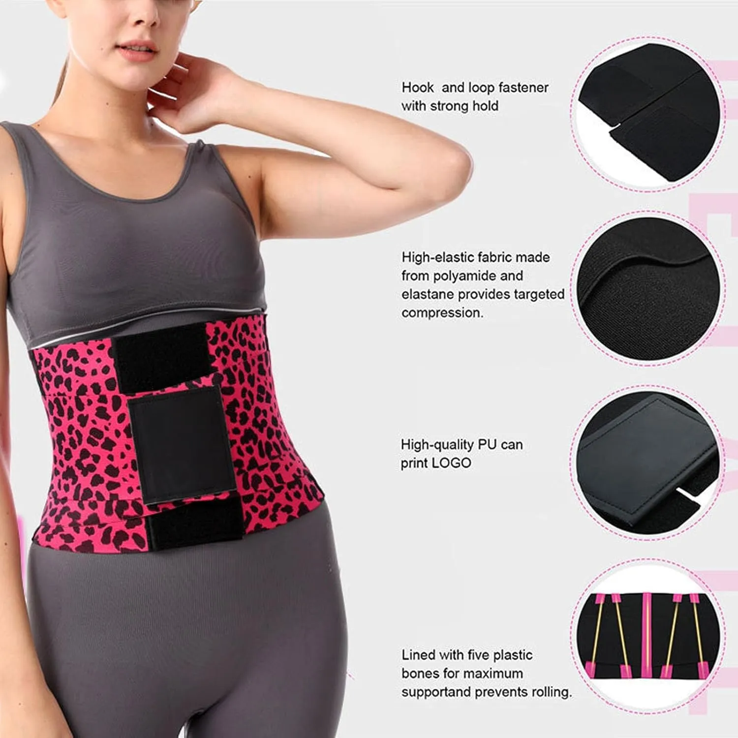 Transientm Belt Waist Cincher Ab Belt Tummy Control Body Shaper, Cinturilla Para Mujer, Waist Trainer with Triple Wrap Women
