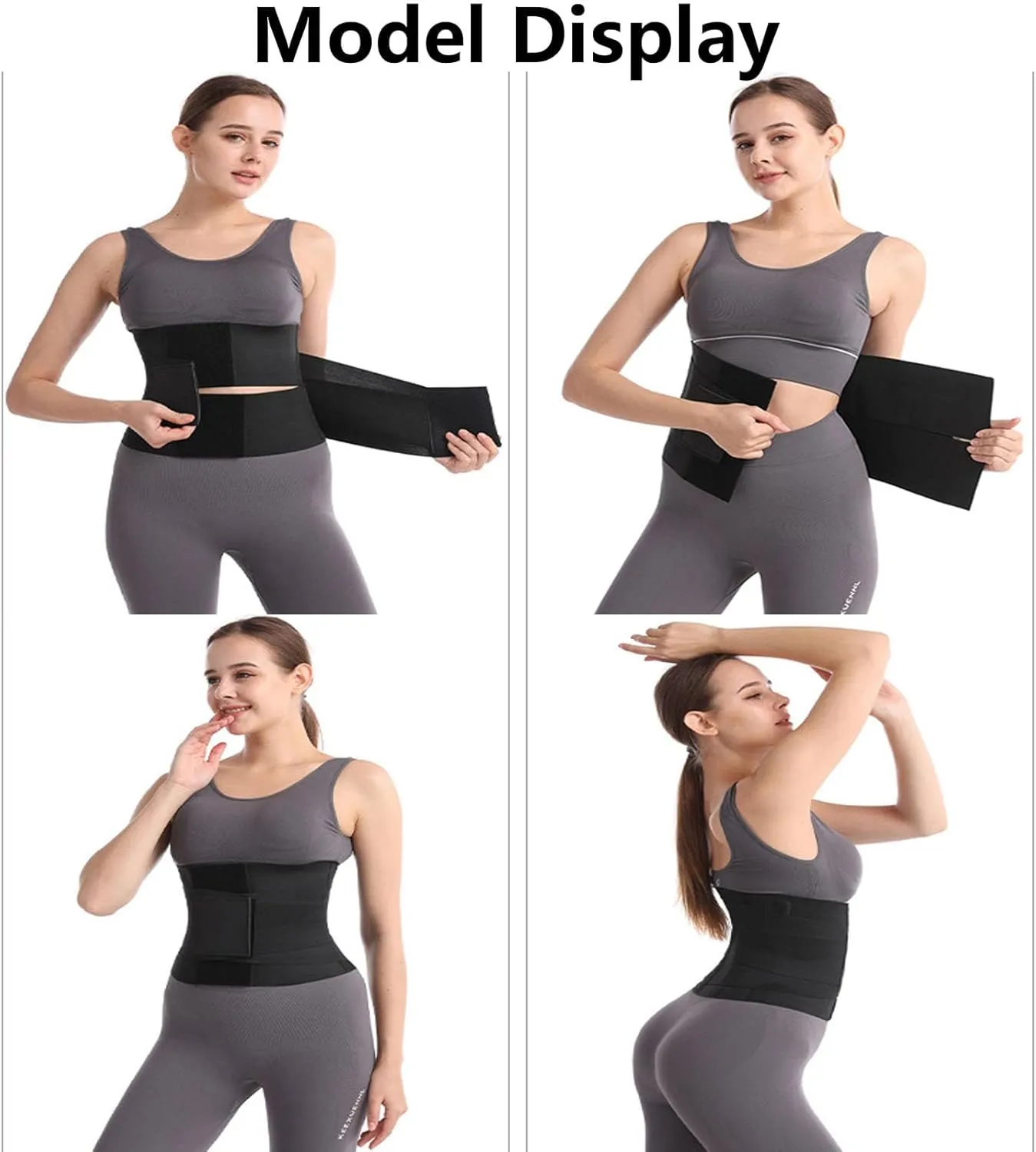 Transientm Belt Waist Cincher Ab Belt Tummy Control Body Shaper, Cinturilla Para Mujer, Waist Trainer with Triple Wrap Women