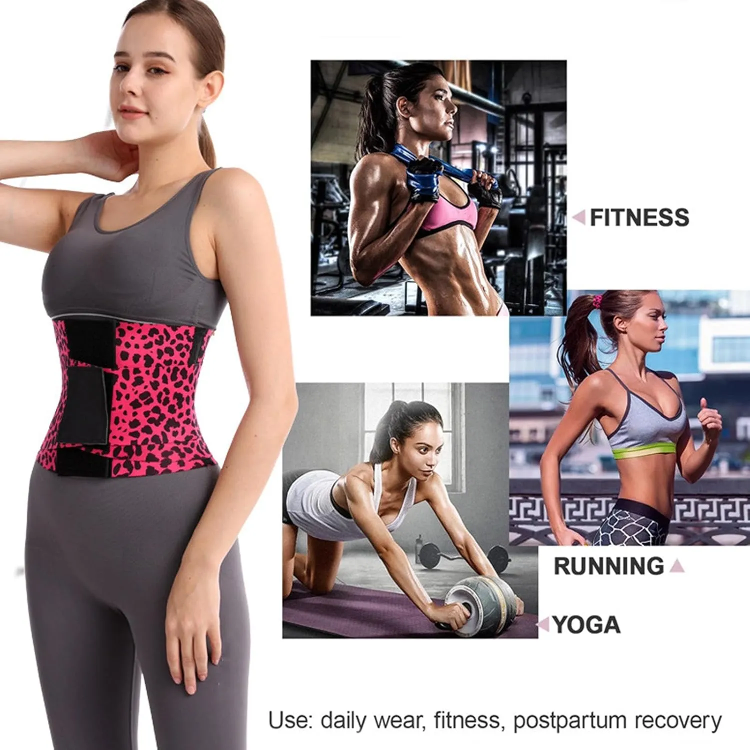 Transientm Belt Waist Cincher Ab Belt Tummy Control Body Shaper, Cinturilla Para Mujer, Waist Trainer with Triple Wrap Women