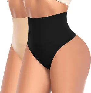 Tummy Control Thong Shapewear for Women High Waist Shaping Underwear Seamless Body Shaper Panties Girdle