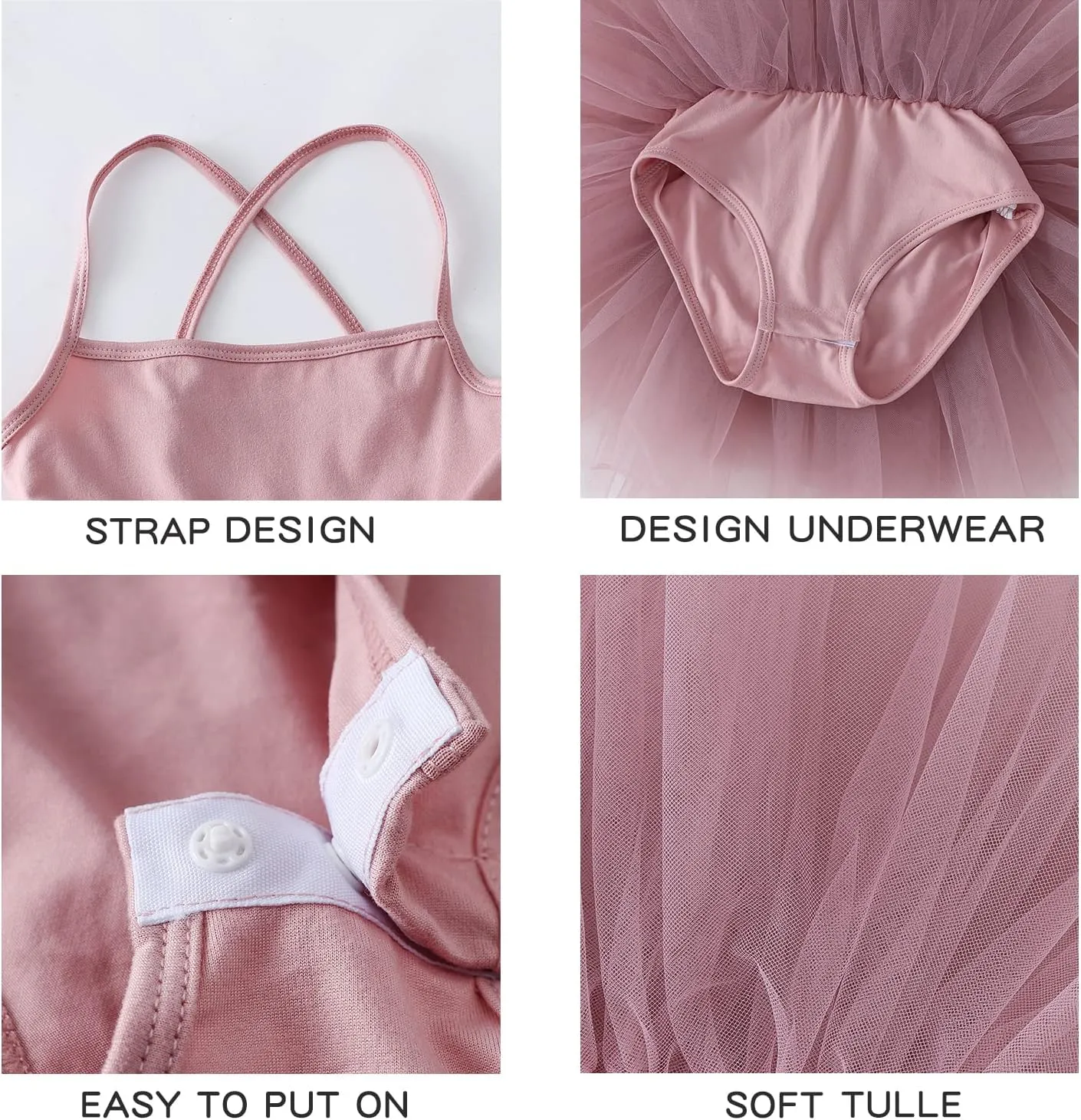 Tutu.kk Toddler Girls Ballet Skirted Leotards Strap Tutu Dress Party Costumes for Dance 18Months to 7t