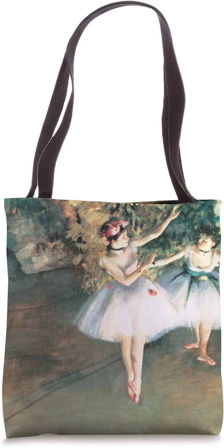 Two Dancers on a Stage by Edgar Degas, Ballet Art Tote Bag