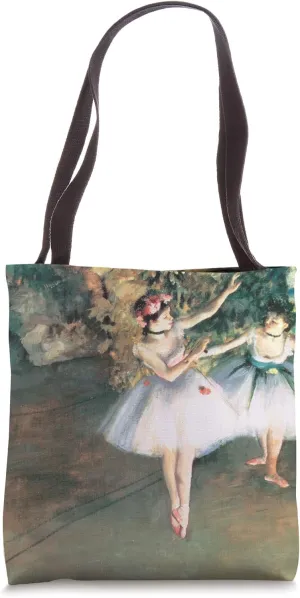 Two Dancers on a Stage by Edgar Degas, Ballet Art Tote Bag