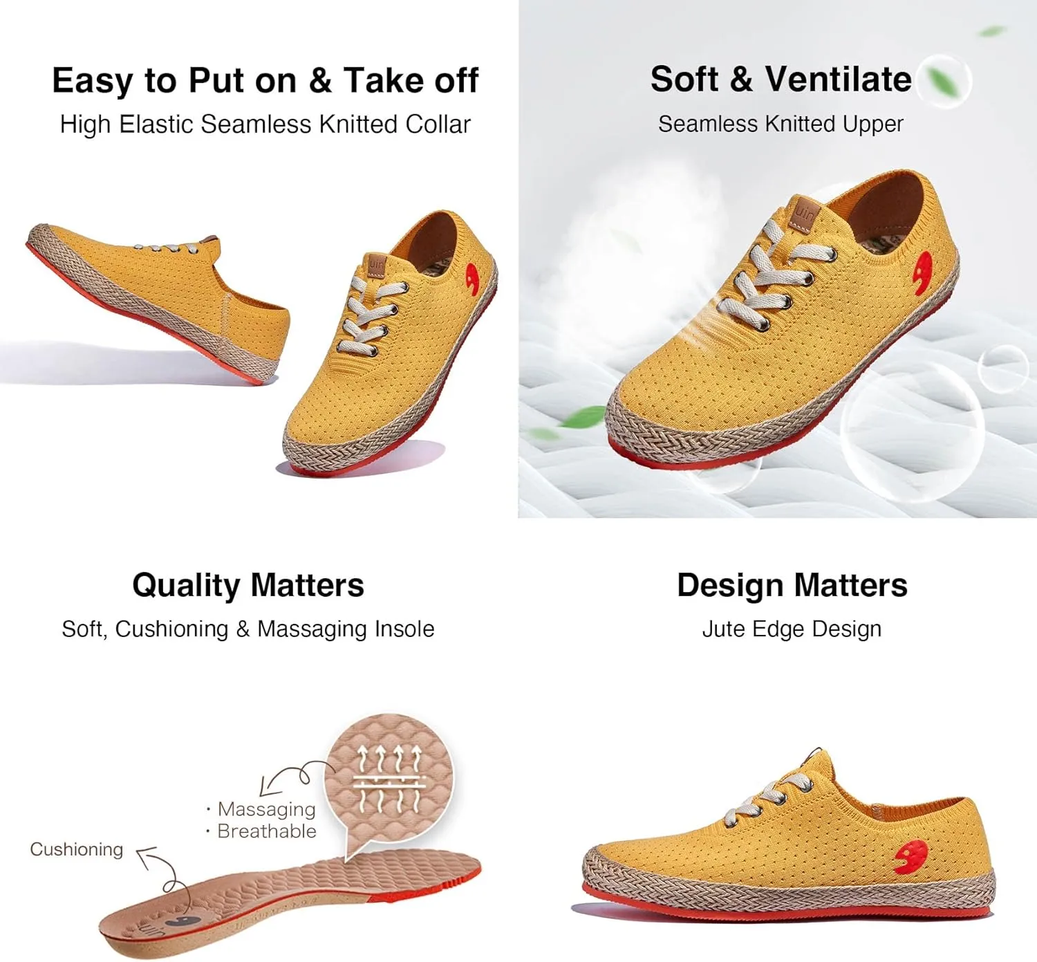 UIN Men's Art Painted Walking Casual Travel Shoes Lightweight Comfort Fashion Sneaker Formentera Series