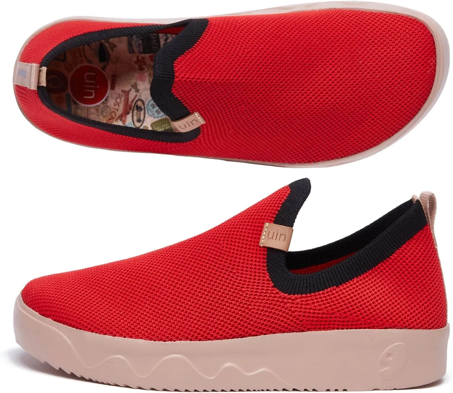 UIN Women's Art Painted Travel Shoes Slip On Casual Loafers Lightweight Comfort Fashion Sneaker Fuerteventura