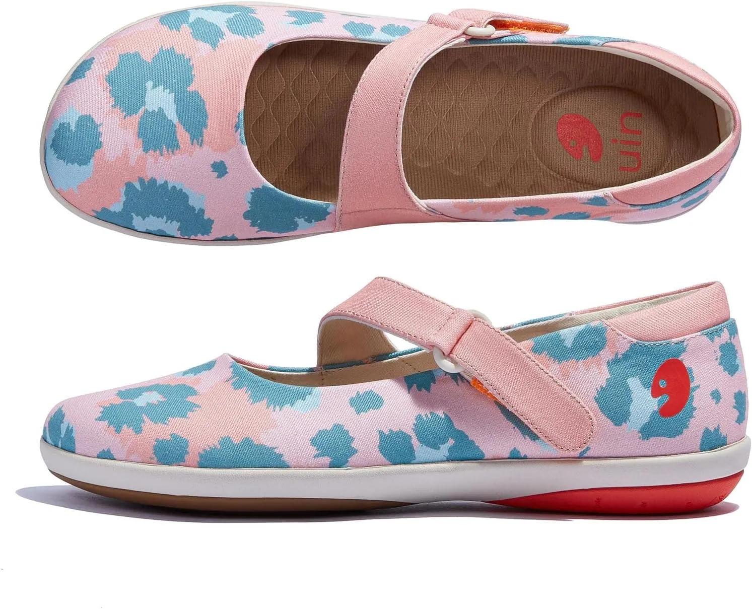 UIN Women's Mary Jane Flats Slip On Round Toe Casual Lightweight Comfortable Art Painted Travel Shoes Illites Ⅲ