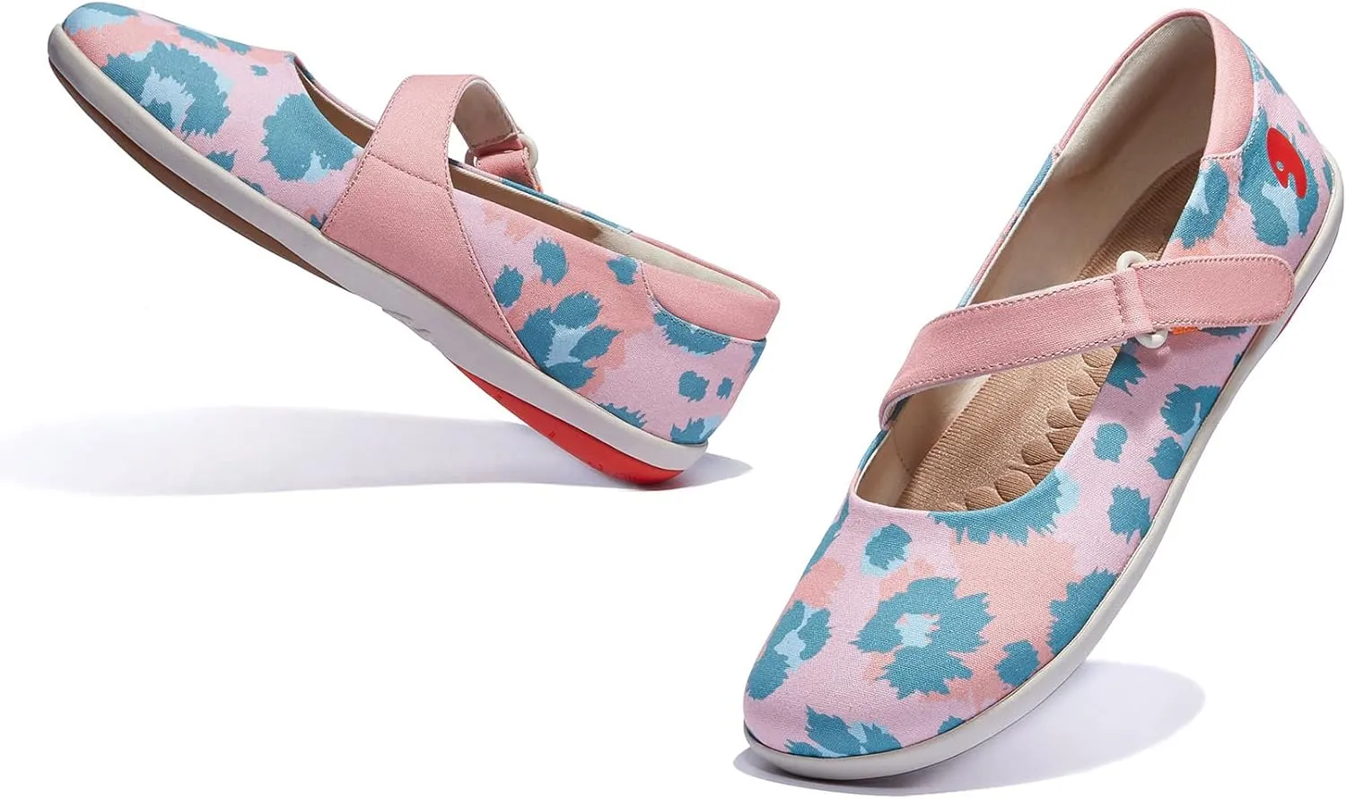 UIN Women's Mary Jane Flats Slip On Round Toe Casual Lightweight Comfortable Art Painted Travel Shoes Illites Ⅲ