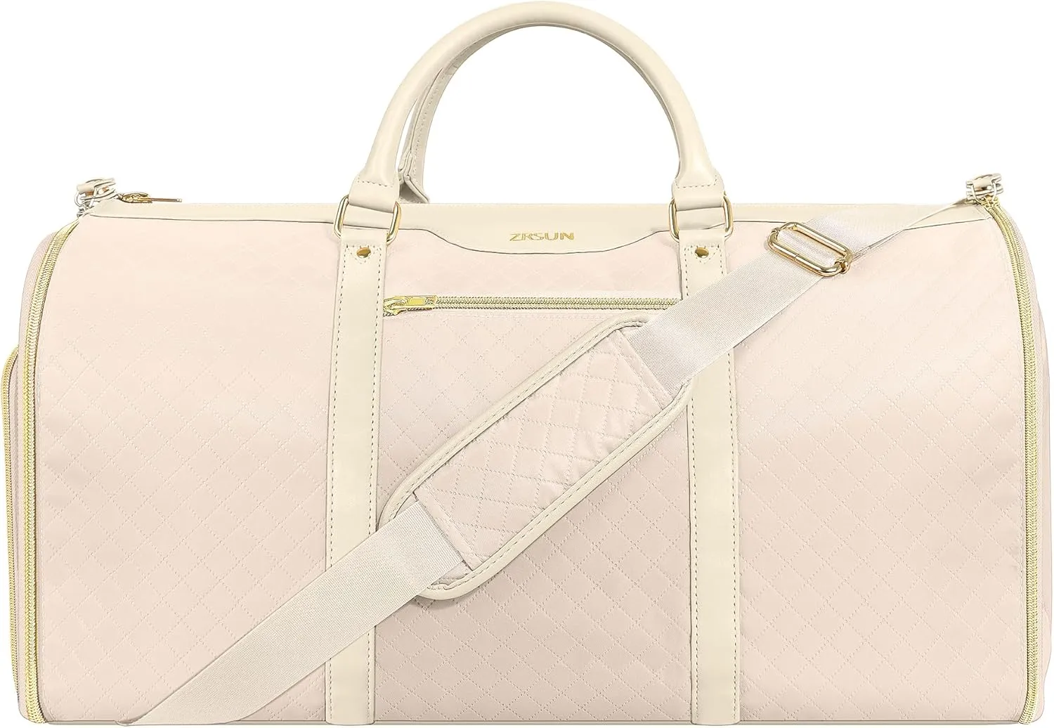 Ultimate 3-in-1 Garment Duffel Bag – Wrinkle-Free, Spacious 50L Capacity, Waterproof, Ideal for Business Trips & Weekend Getaways (Beige)