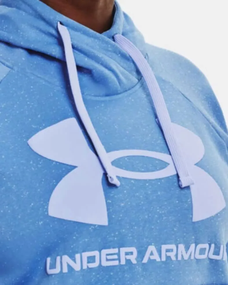Under Armour Women's Plus Size Rival Fleece Logo Hoodie Speckled (as1, alpha, 1x, plus, regular, 1X)