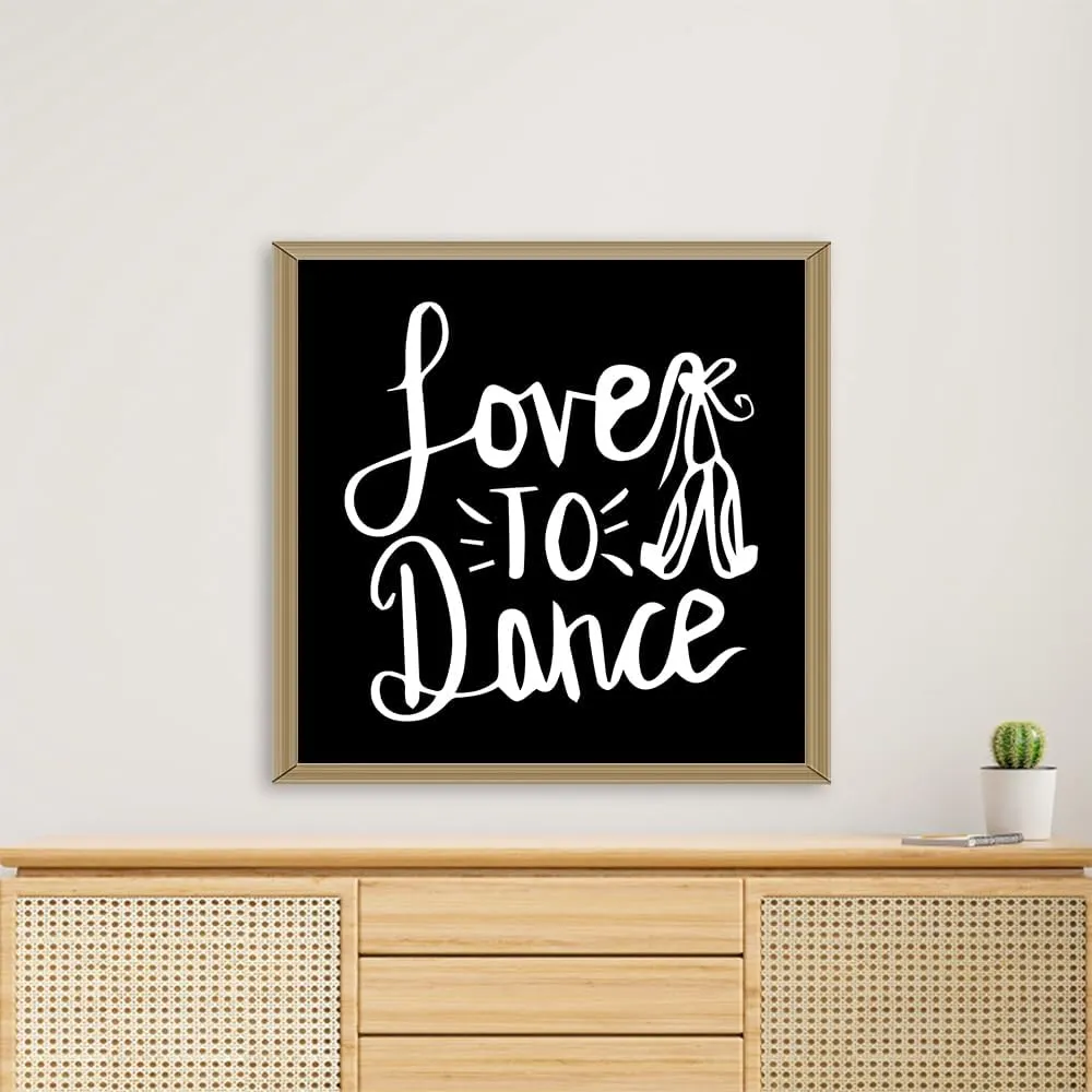 (unframed) Wall Art Print Of Love To Dance Ballet Slippers - Eco-friendly Poster, Custom Decor For Home, Office, Bedroom, Bath Room, Living Room, Dining Room, Made In Usa, Premium (30x30 IN)